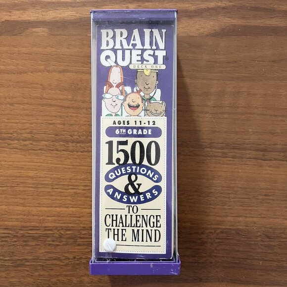 Brain Quest Learn Q & A Grade 6 Ages 11-12 Quiz Deck 2 Pack Vintage 1st Ed 1992 - Picture 3 of 15